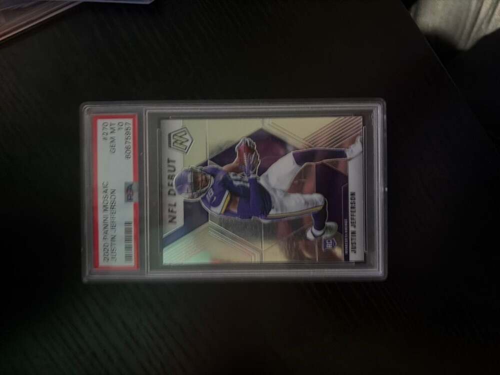 2020 Panini Mosaic NFL Debut Justin Jefferson Rookie Card #270 PSA 10